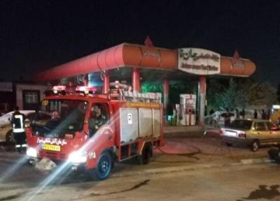 آتش سوزی در جایگاه سوخت شیراز مهار شد
